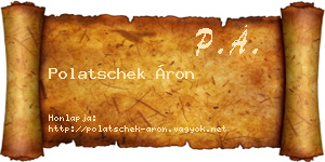 Polatschek Áron névjegykártya